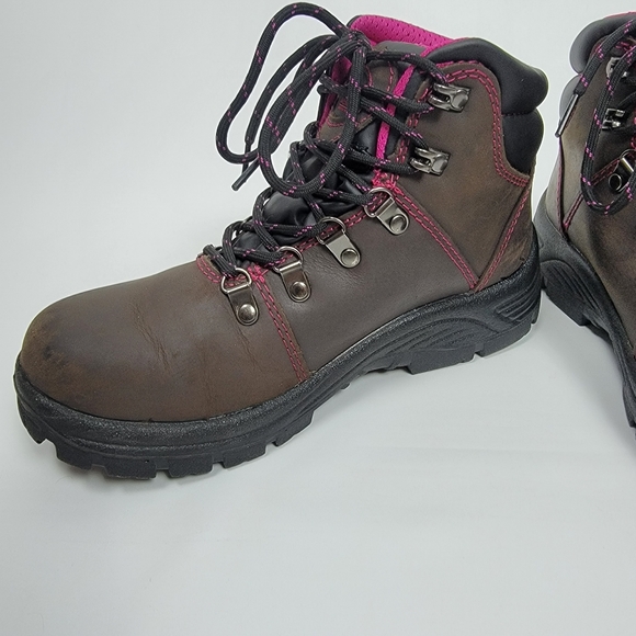 Avenger Work Boots Womens A7675 Industrial & Construction Brown Shoes Size 7.5W - Picture 4 of 13